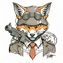 hitman fox tattoo design idea