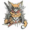 hitman fox tattoo design idea