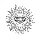 Sun and Moon tattoo design idea