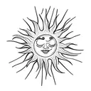 Sun and Moon tattoo design idea