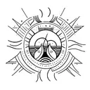 Sun and Moon tattoo design idea