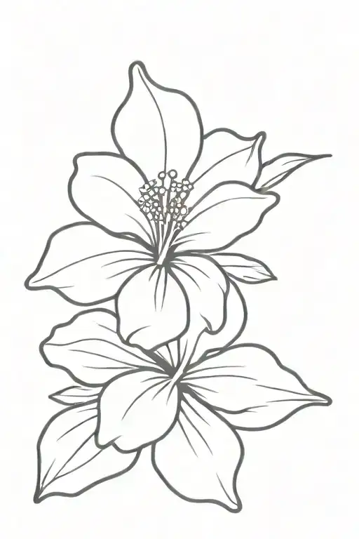 Haitian Hibiscus flower tattoo design idea
