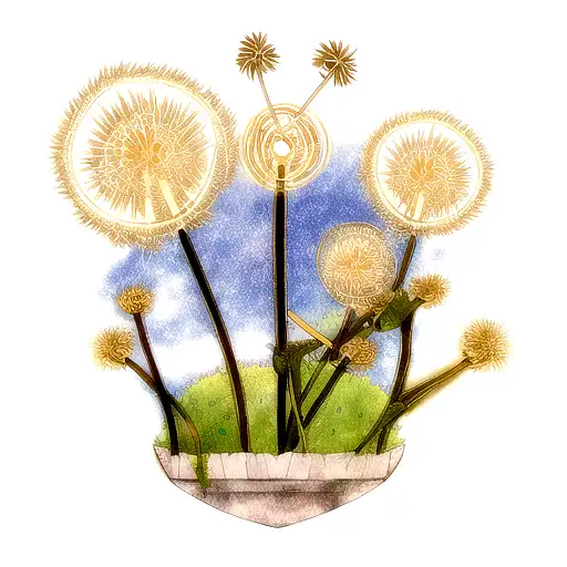 Dandelion tattoo design idea