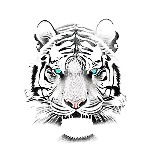 tiger zombie tattoo design idea