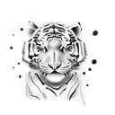 zombie tiger  tattoo design idea