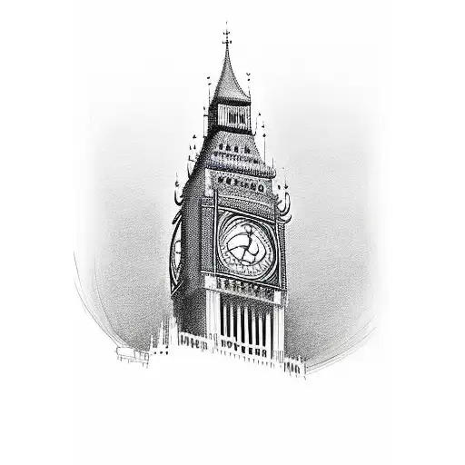 big ben tattoo design idea