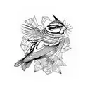Sparrow tattoo design idea