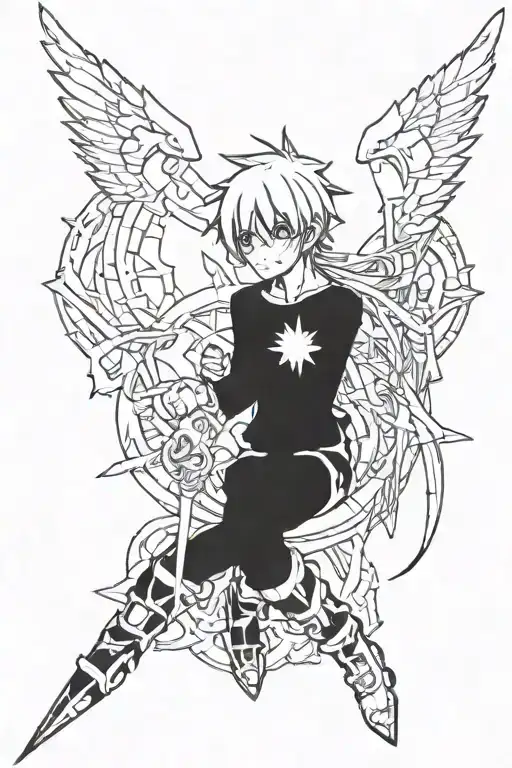 accelerator "Toaru" Manga character tattoo design idea