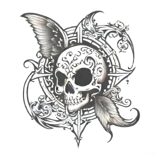 abdomen metaphor for balance between good and bad in oneself  tattoo design idea