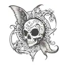 abdomen metaphor for balance between good and bad in oneself  tattoo design idea