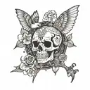 abdomen metaphor for balance between good and bad in oneself  tattoo design idea