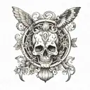 abdomen metaphor for balance between good and bad in oneself  tattoo design idea