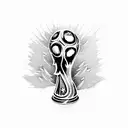 world cup trophy  tattoo design idea