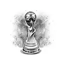 world cup trophy  tattoo design idea
