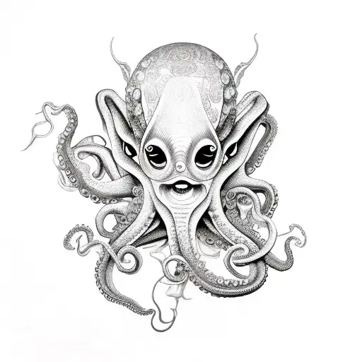 octopus succubus tattoo design idea