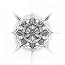 stained glass cathedral windows gothic stonework tattoo design idea