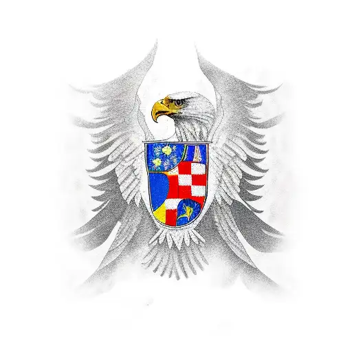 eagle from serbian flag tattoo design idea