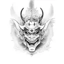 Hannya mask tattoo design idea