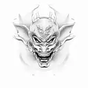 Hannya mask tattoo design idea