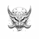 Hannya mask tattoo design idea