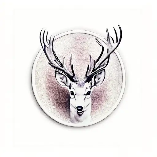 one buck two doe tattoo design idea