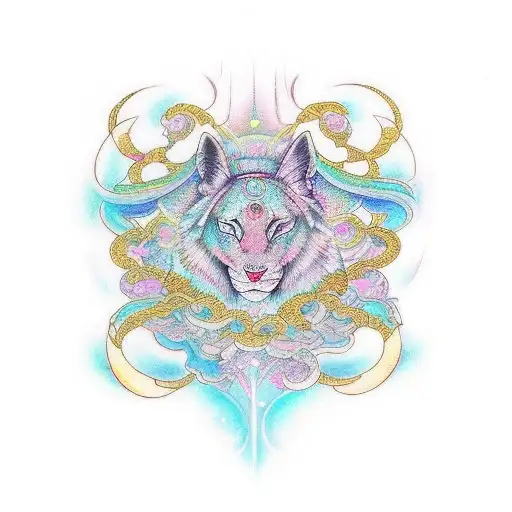 create a spiritual feminine aroura borealis sleeve tattoo  tattoo design idea