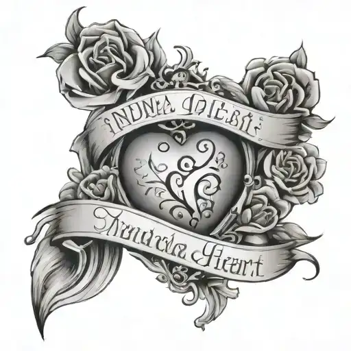A name written insidea heart as a scripture thats says Meant 2:22 be forever tattoo design idea