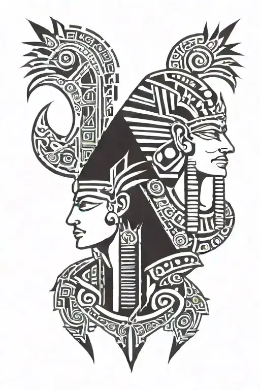 pharaoh tattoo design idea