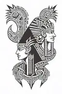 pharaoh tattoo design idea