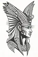pharaoh tattoo design idea