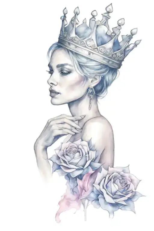 destroy the patriarchy, woman empowerment, with crown tattoo design idea