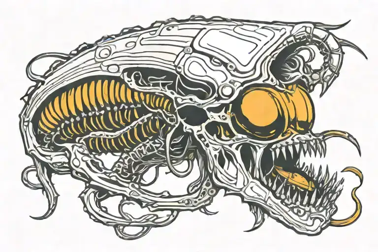 Xenomorph tattoo design idea