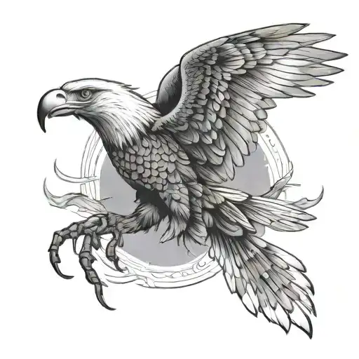 A soaring eagle above a Scorpion . This should also depict the sentence "Unleash your inner strength" tattoo design idea