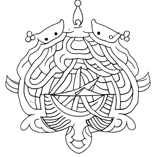 A minimalist representation of the scallop shell, a symbol of the Camino de Santiago tattoo design idea