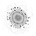 A microscope with colorful swirling patterns inside, symbolizing the excitement of conducting experiments in the lab tattoo design idea