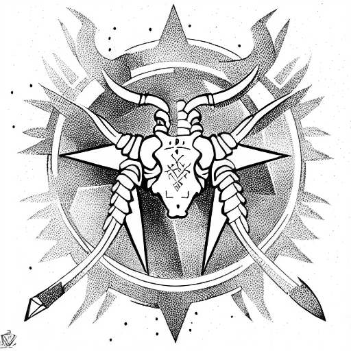 zodiac scorpio locked in battle with zodiac taurus tattoo design idea