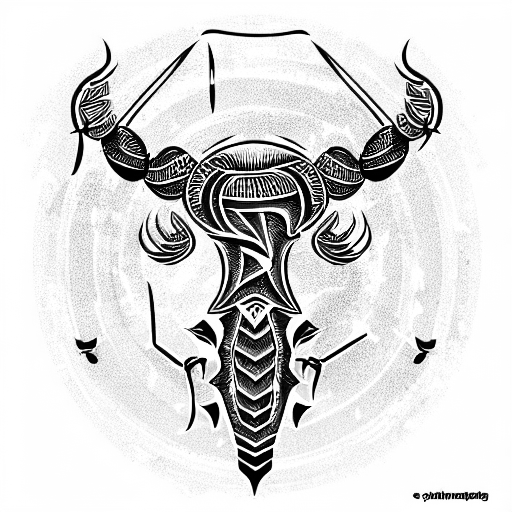 scorpio batteling a taurus tattoo design idea