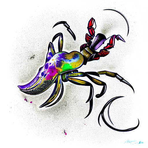 scorpio batteling a taurus tattoo design idea