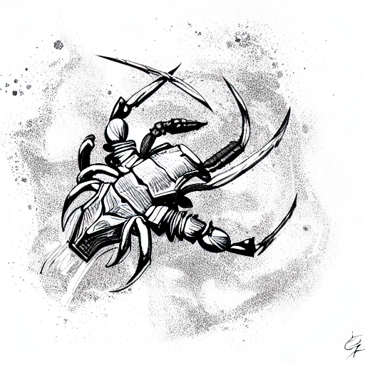 scorpio batteling a taurus tattoo design idea