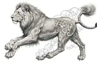 lion connecting to 2 Timothy 1:7 tattoo design idea