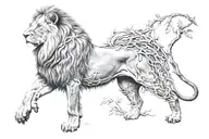 lion connecting to 2 Timothy 1:7 tattoo design idea