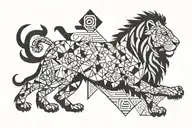 lion connecting to 2 Timothy 1:7 tattoo design idea