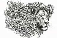 lion connecting to 2 Timothy 1:7 tattoo design idea