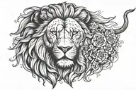 lion connecting to 2 Timothy 1:7 tattoo design idea