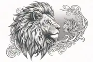lion connecting to 2 Timothy 1:7 tattoo design idea
