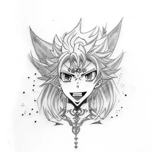 black clover anime tattoo design idea