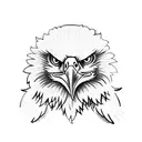eagle with cross and 3 wise monkeys tattoo design idea