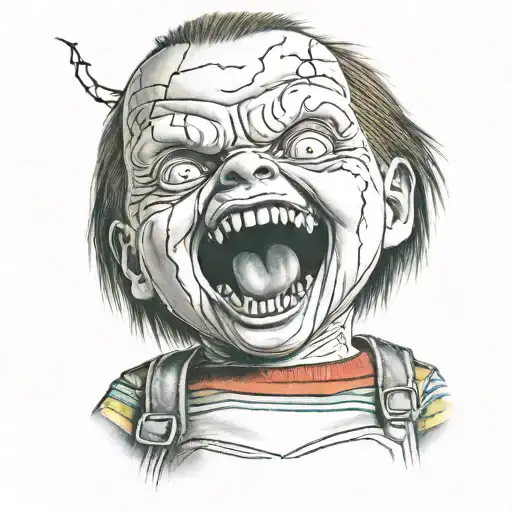 Chucky doll tattoo design idea