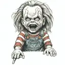 Chucky doll tattoo design idea
