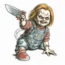 Chucky doll tattoo design idea